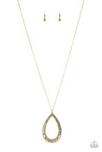 Load image into Gallery viewer, Big Ticket Twinkle Necklace - Brass