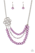 Load image into Gallery viewer, Fabulously Floral Necklace - Purple