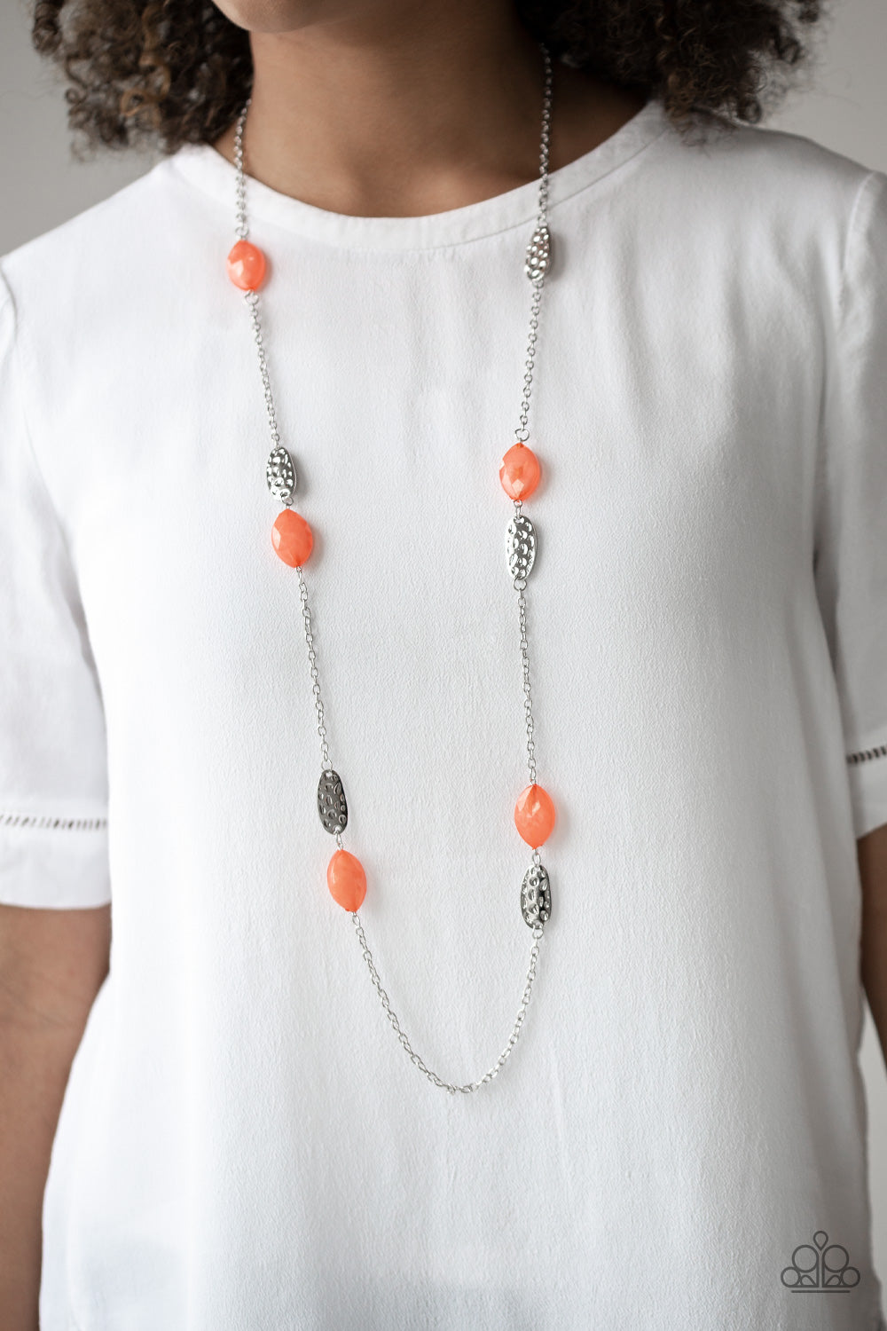 Beachfront Beauty Necklace - Orange