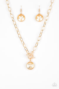 She Sparkles On Necklace - Gold