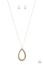 Load image into Gallery viewer, Big Ticket Twinkle Necklace - Brass
