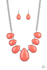 Drop Zone Necklace - Orange