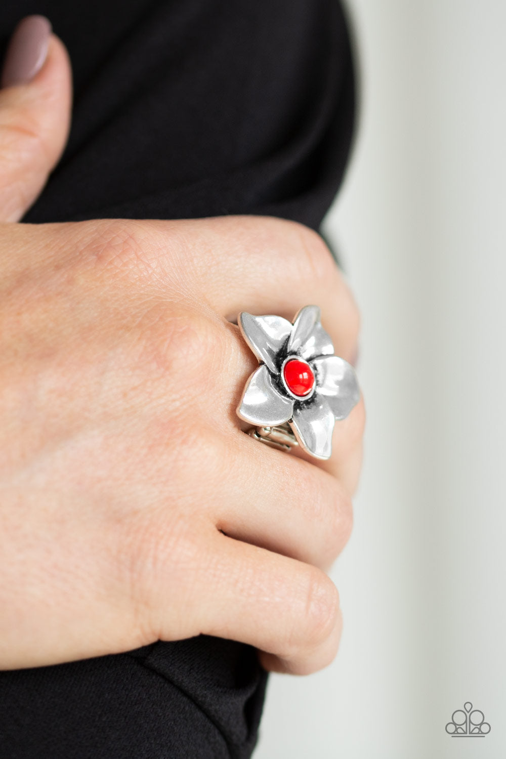 Ask For Flowers Ring - Red