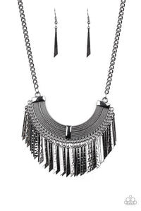 Impressively Incan Necklace - Black