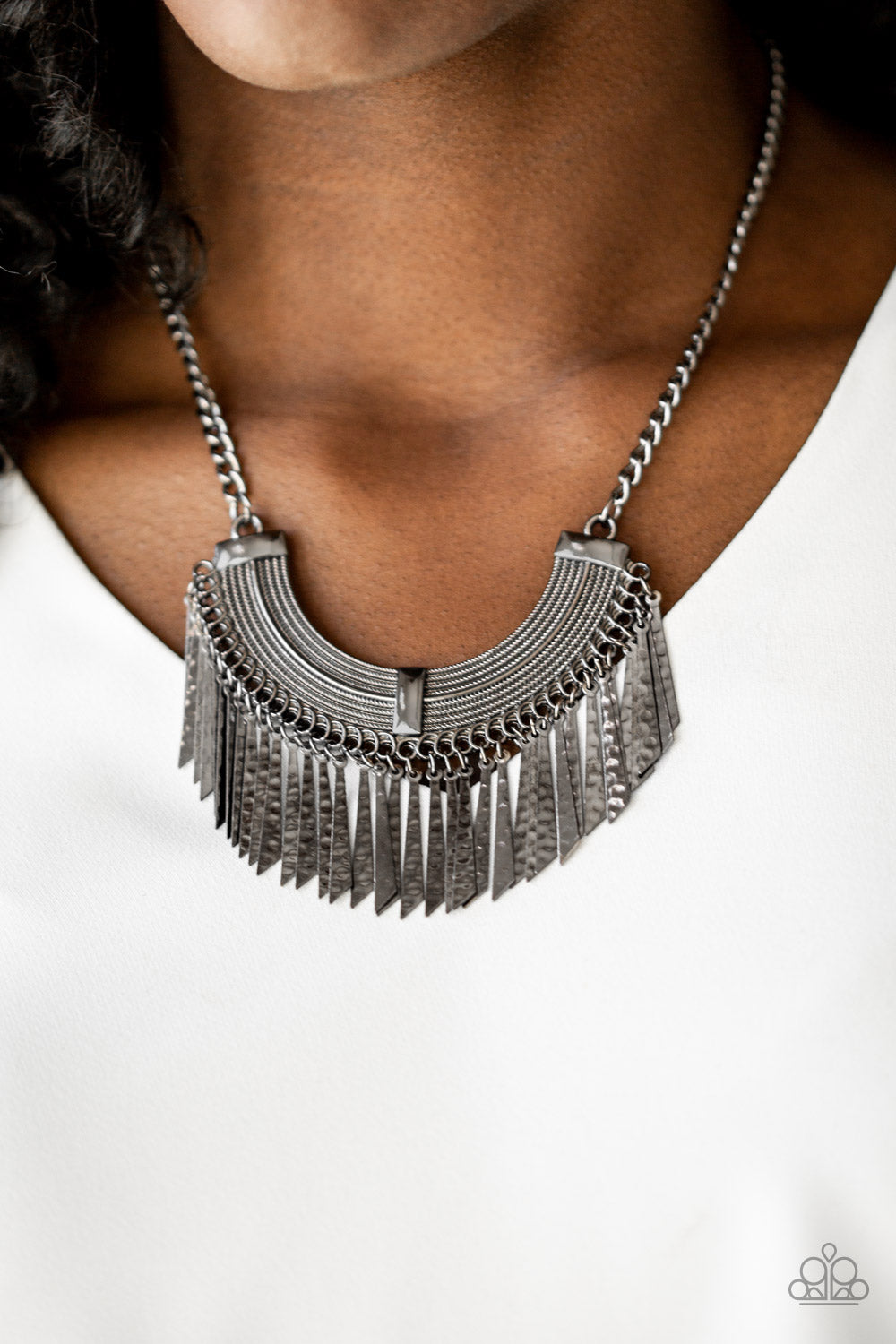 Impressively Incan Necklace - Black