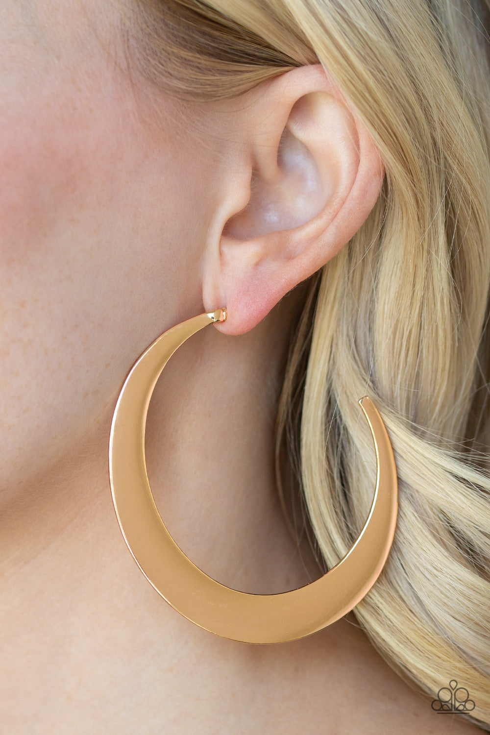 Moon Beam Earrings - Gold