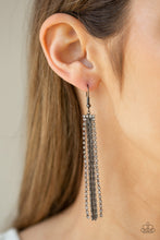 Load image into Gallery viewer, Starlit Tassels Earrings - Black
