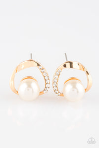 Stylishly Suave Earrings - Gold