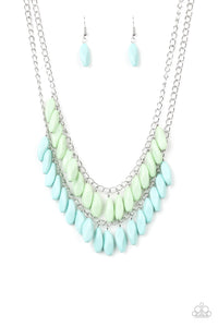 Beaded Boardwalk Necklace - Blue