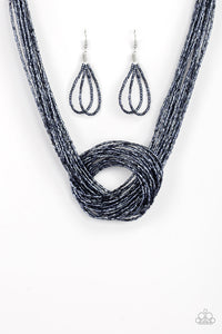 Knotted Knockout Necklace - Blue