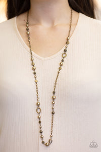 Make An Appearance Necklace - Brass