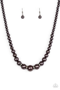 Party Pearls Necklaces - Black