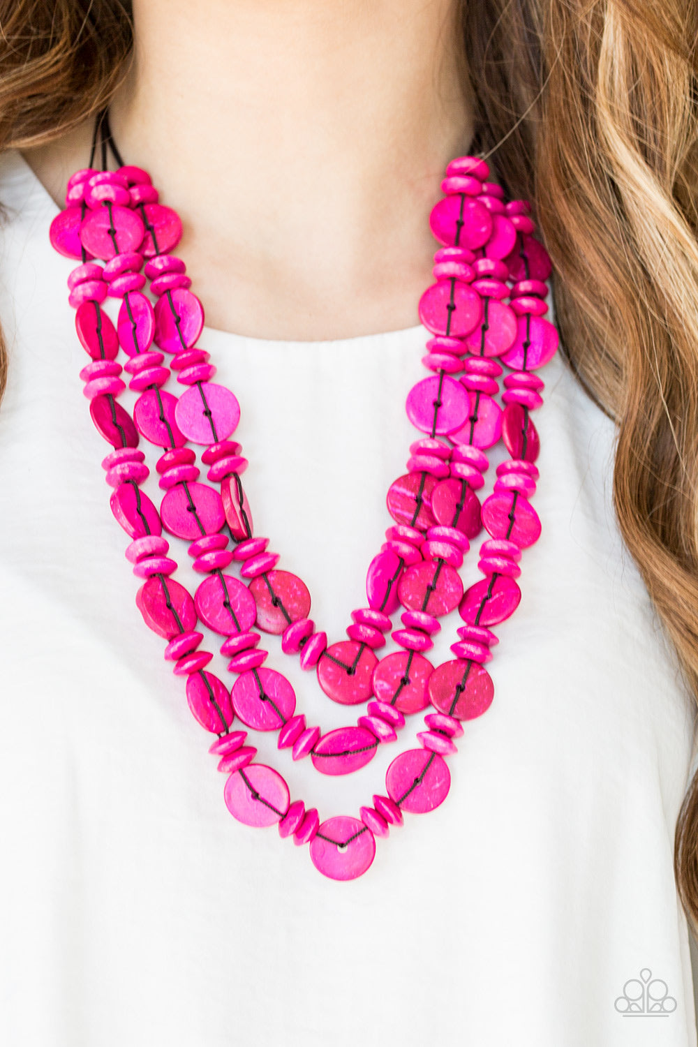 Barbados Bopper Necklaces - Pink