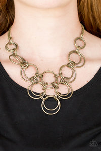 Ringing Off The Hook Necklaces - Brass