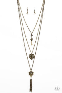 Love Opens All Doors Necklace - Brass