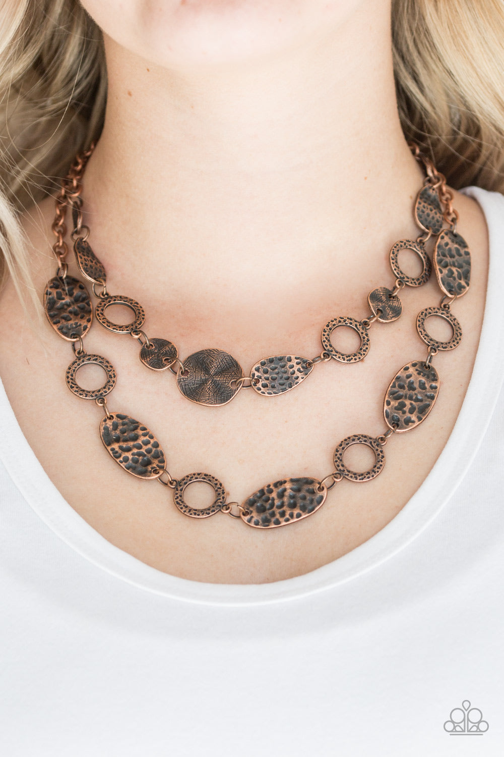 Trippin On Texture Necklace - Copper