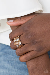 Modern Moonwalk Rings - Brown