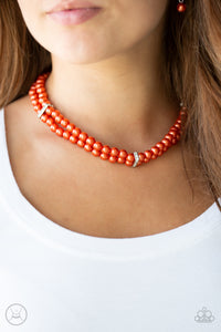 Put On Your Party Dress Necklace - Orange