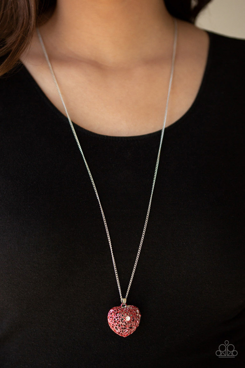 Love Is All Around Necklace - Red