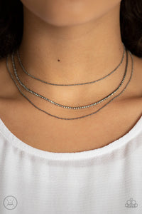 Battle of the Glitz Necklace - Black