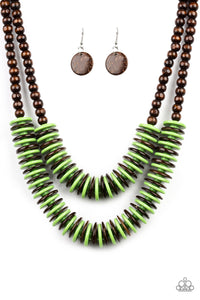 Dominican Disco Necklace - Green