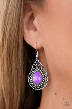 Load image into Gallery viewer, Flirty Finesse Earrings - Purple
