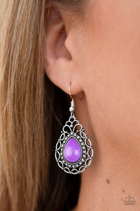 Flirty Finesse Earrings - Purple