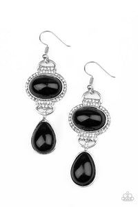 Icy Shimmer Earrings - Black