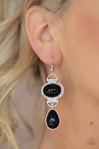 Icy Shimmer Earrings - Black