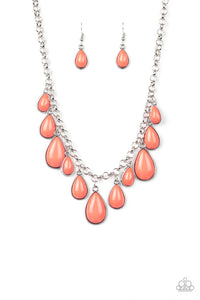 Jaw-Dropping Diva Necklace - Orange