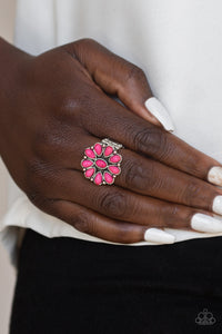 Stone Gardenia Ring - Pink
