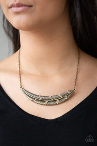 Say You QUILL Necklace - Brass