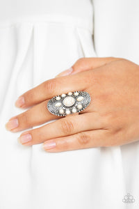 Stone Sunrise Rings- White