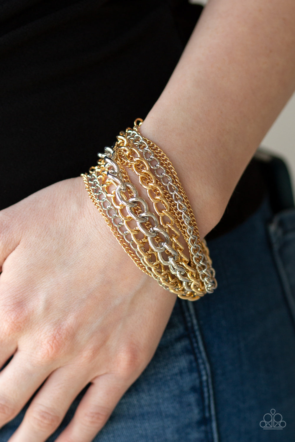 Metallic Horizon Bracelet - Gold