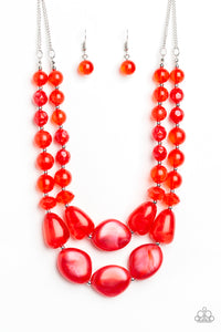 Beach Glam Necklace - Red