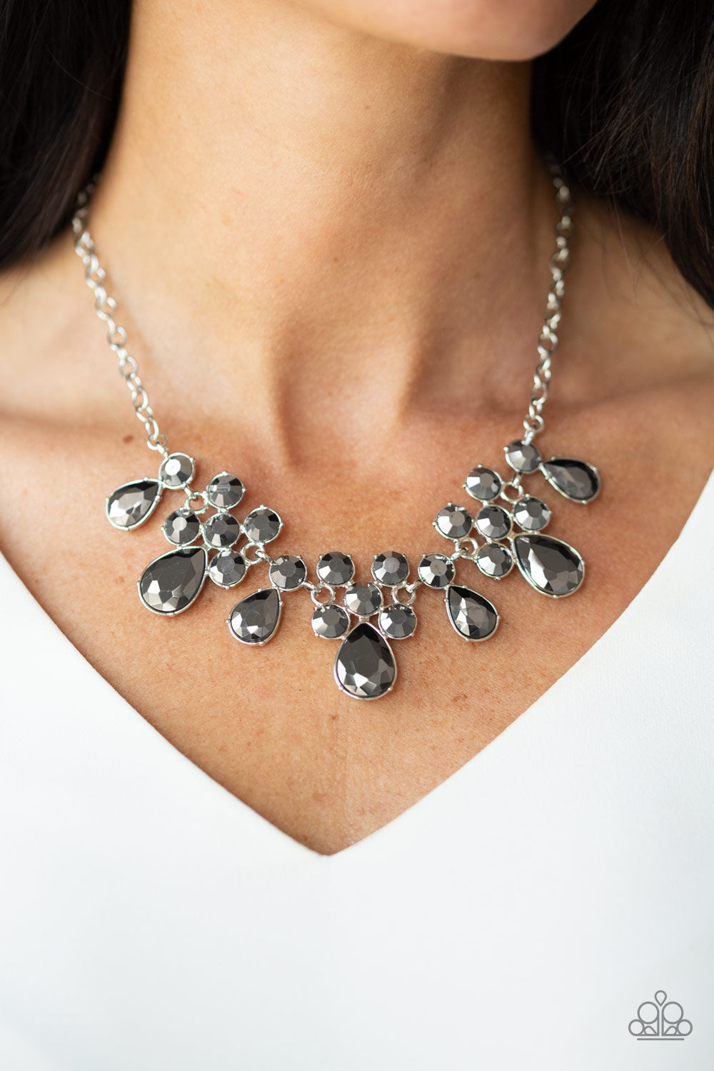 Debutante Drama Necklace - Silver