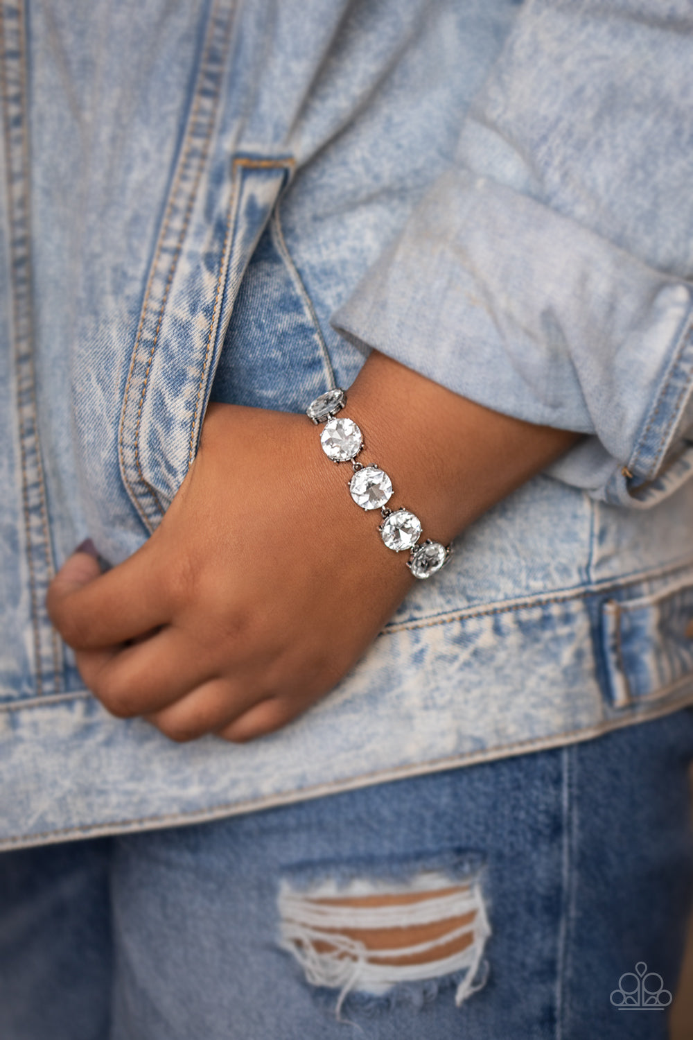 Fabulously Flashy Bracelet - White