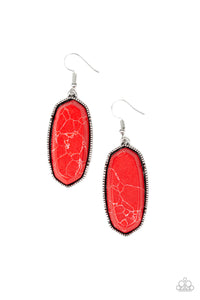 Stone Quest Earrings - Red