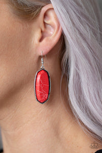 Stone Quest Earrings - Red