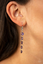 Load image into Gallery viewer, Trickle-Down Effect Earrings - Purple
