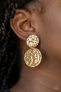 Relic Ripple Clip Earrings - Gold