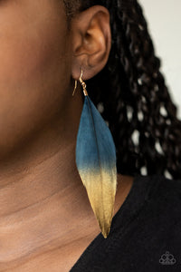 Fleek Feathers Earrings - Blue