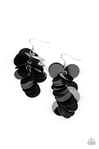 Now You SEQUIN It Earrings - Black