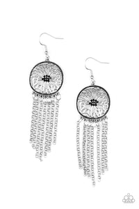 Blissfully Botanical Earrings - Black