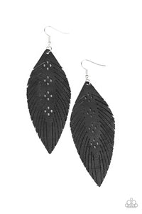 Wherever The Wind Takes Me Earrings - Black