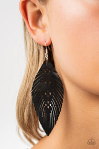 Wherever The Wind Takes Me Earrings - Black