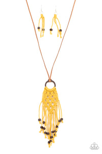 Its Beyond MACRAME! Necklace - Yellow