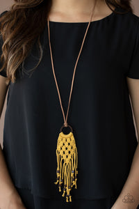 Its Beyond MACRAME! Necklace - Yellow
