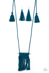 Between You and MACRAME Necklace - Blue