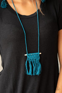 Between You and MACRAME Necklace - Blue